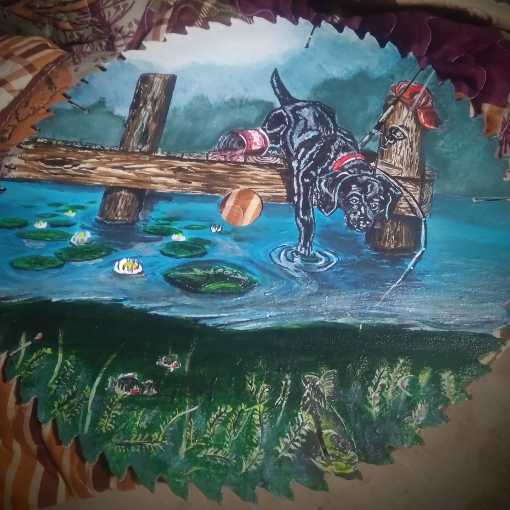 Custom Hand Painted Sawblade